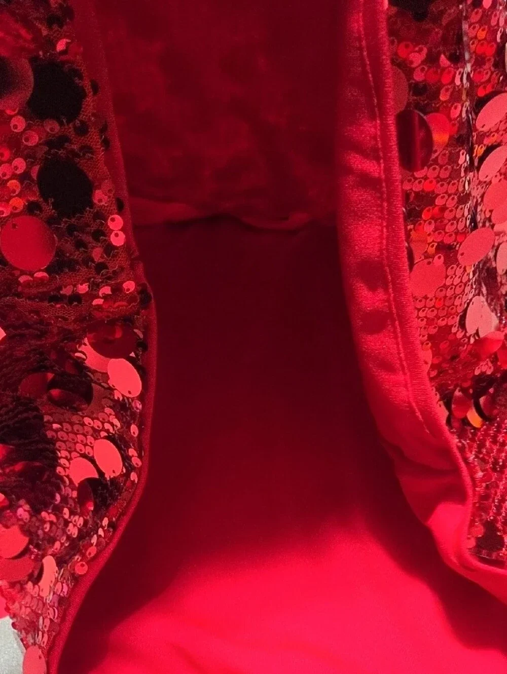 Cider Red Sequin Mini Skirt